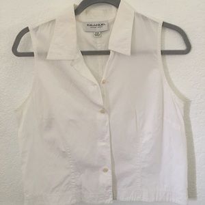 Sleeveless button up